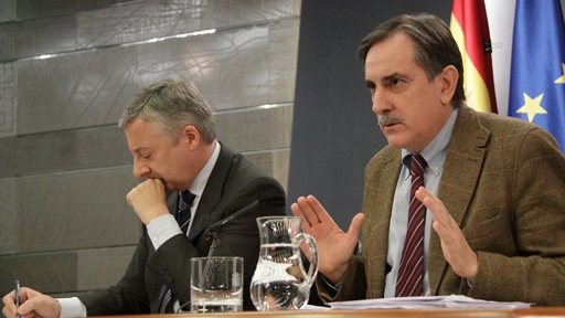 11/11/2011. Consejo de Ministros: José Blanco y Valeriano Gómez