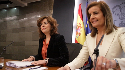 10/02/2012. Consejo de Ministros: Soraya Sáenz de Santamaría y Fátima Báñez