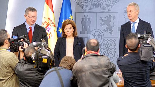 21/12/2012. Consejo de Ministros: Sáenz de Santamaría, Gallardón y Morenés