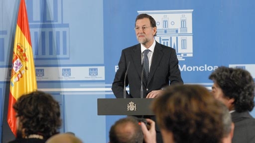21/12/2011. Comaparecencia de prensa de Mariano Rajoy en La Moncloa