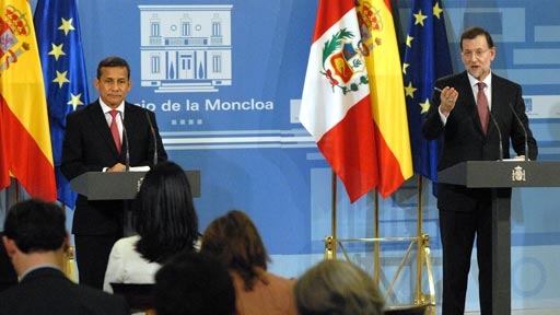 25/01/2012. El presidente del Gobierno recibe al presidente de Perú