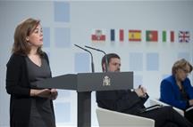 Soraya Sáenz de Santamaría durante su intervención Soraya Sáenz de Santamaría durante su intervención