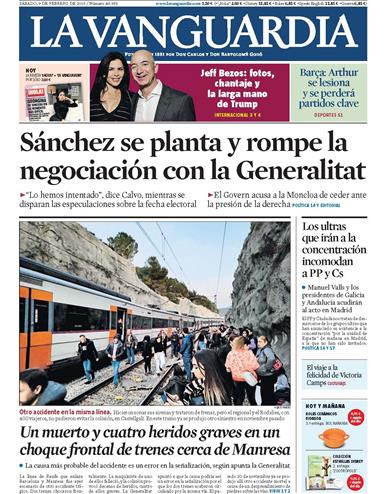 Portada LA VANGUARDIA