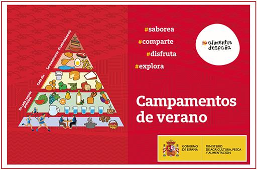 Dibujos del cartel del Campamento de Verano Alimentos de España 2019