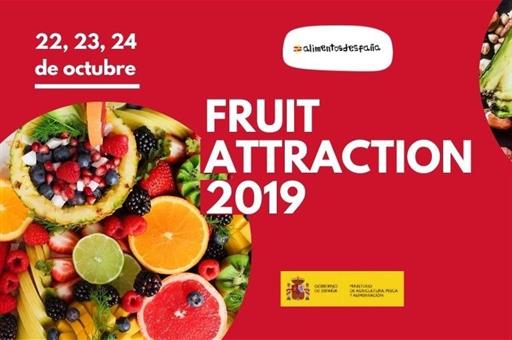 Cartel anunciador de la participación del MAPA en la feria Fruit Attraction