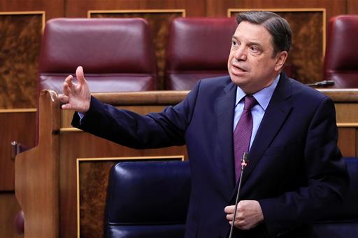 Luis Planas durante su intervención en el Congreso