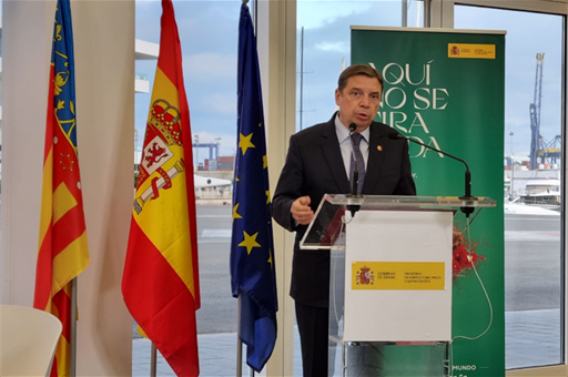 El ministro Luis Planas, durante su intervención