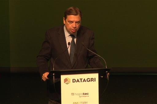 El ministro Planas en la inauguración de Datagri 2021, en Lleida 
