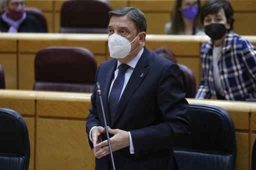 El ministro de Agricultura, Pesca y Alimentación, Luis Planas, en el Senado