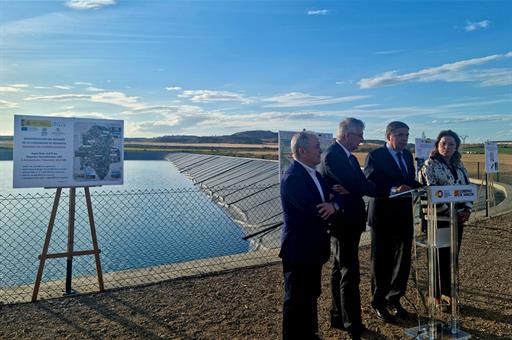 El ministro Luis Planas visita las obras de construcción de la estación de bombeo del canal de Molinar del Flumen