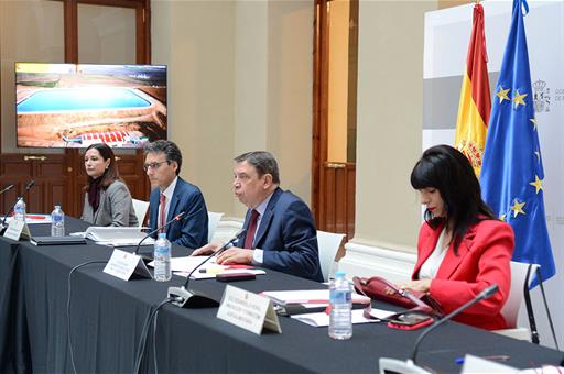 El ministro de Agricultura, Pesca y Alimentación, Luis Planas, durante su intervención