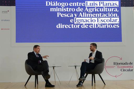 El ministro Luis Planas en el foro sobre economía circular organizado por elDiario.es