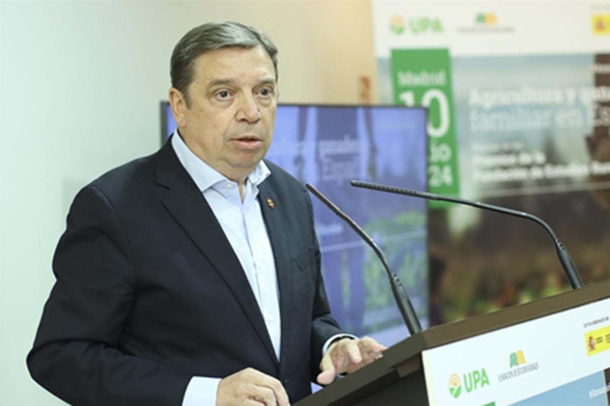 Luis Planas, en la presentación del Anuario de la Agricultura Familiar de la Unión de Pequeños Agricultores y Ganaderos