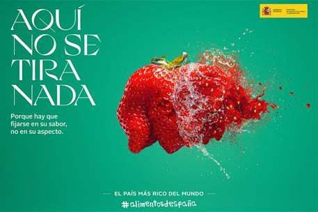 Cartel de la campaña del Ministerio de Agricultura, Pesca y Alimentación para prevención del desperdicio alimentario