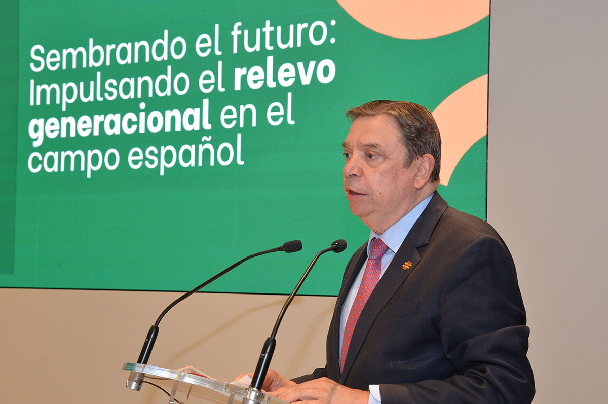 El ministro de Agricultura, Pesca y Alimentación, Luis Planas, durante su intervención en la jornada