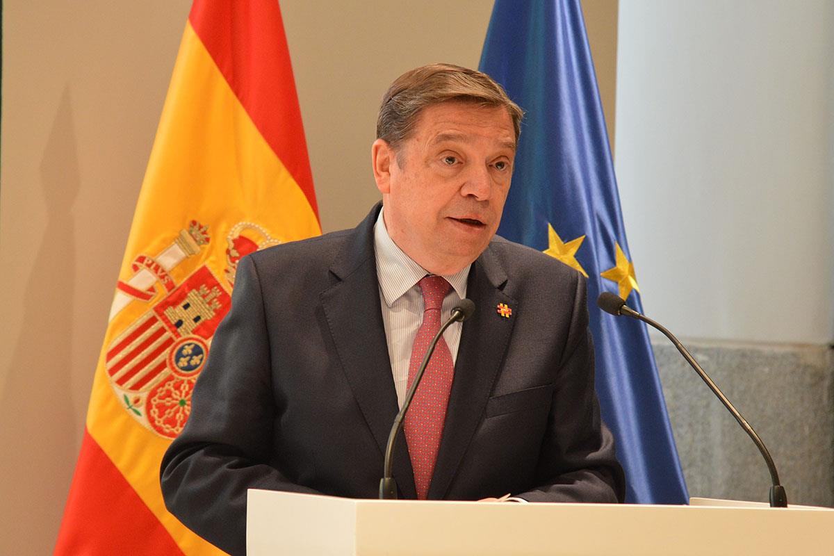El ministro de Agricultura, Pesca y Alimentación, Luis Planas, durante su intervención en la inauguración de la jornada