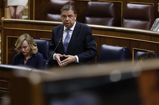 Intervención del ministro de Agricultura, Pesca y Alimentación, Luis Planas, en el Congreso de los Diputados.