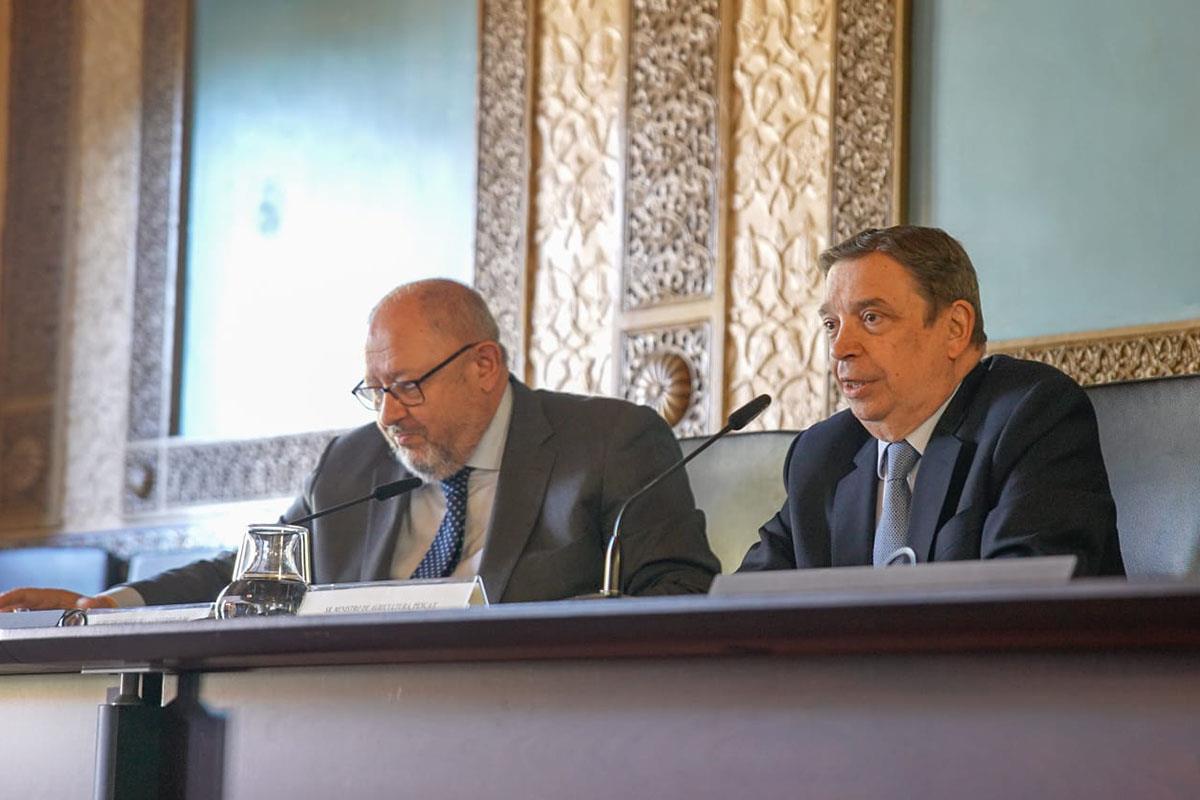 El ministro de Agricultura, Pesca y Alimentación, Luis Planas, durante la clausura de la jornada 