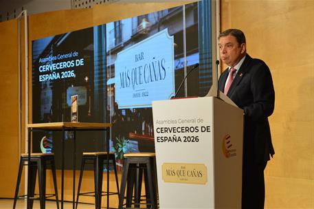 El ministro de Agricultura, Pesca y Alimentación, Luis Planas, durante su intervención en el acto.