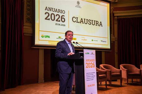 El ministro de Agricultura, Pesca y Alimentación, Luis Planas, durante su intervención en el acto.