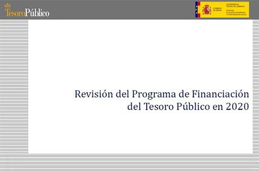 Portada de la revisión del programa de financiación del Tesoro Público en 2020