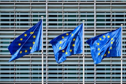 28/04/2023. European Union flags. European Union flags