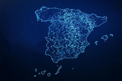 Mapa de España con las redes 5G