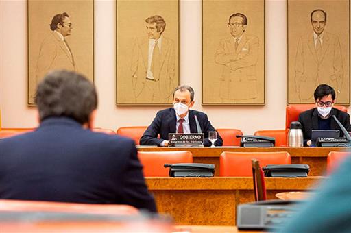 Pedro Duque durante su comparecencia en el Congreso