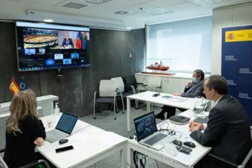 Pedro Duque en la reunión, por videoconferencia, del Consejo de Competitividad de la UE Pedro Duque en la reunión, por videoconferencia, del Consejo de Competitividad de la UE