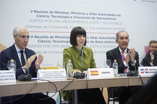 La ministra Diana Morant en la V Reunión Iberoamericana de Ciencia, Tecnología e Innovación