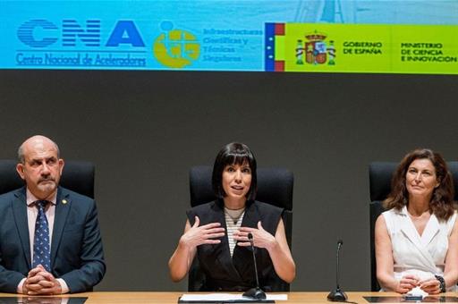 La ministra de Ciencia e Innovación, Diana Morant, durante su intervención en Sevilla