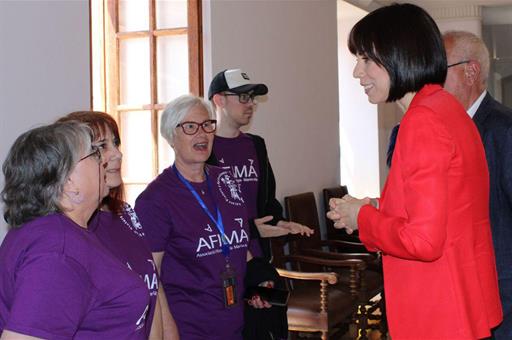 12/05/2023. 120523-morant-fibromialgia. Diana Morant en el Salón de Plenos del Ayuntamiento de Denia (Alicante).