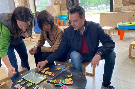 La ministra de Ciencia e Innovación, Diana Morant, durante su visita a Burgos.