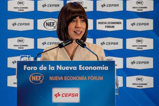 La ministra de Ciencia e Innovación, Diana Morant, durante la jornada informativa Nueva Economía Fórum