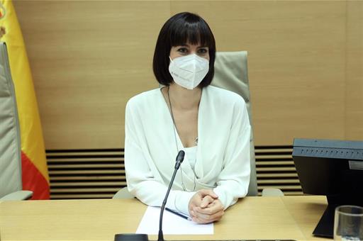 La ministra Diana Morant, durante su intervención en el Congreso