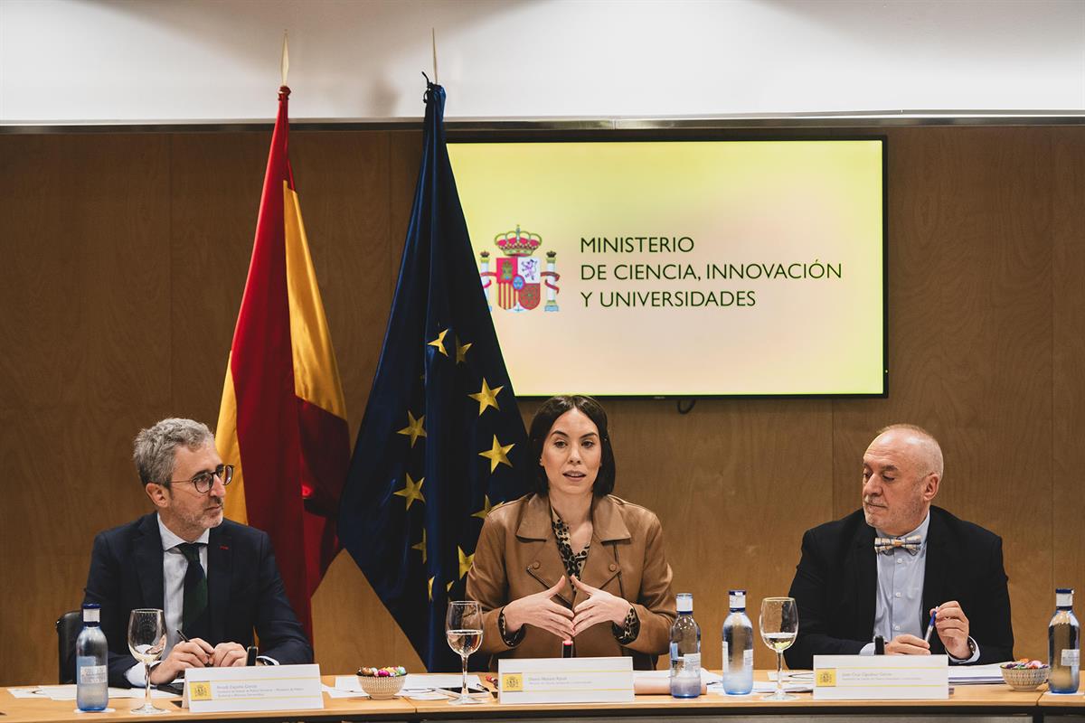 La ministra de Ciencia, Innovación y Universidades, Diana Morant, durante su intervención en la conferencia General de Política