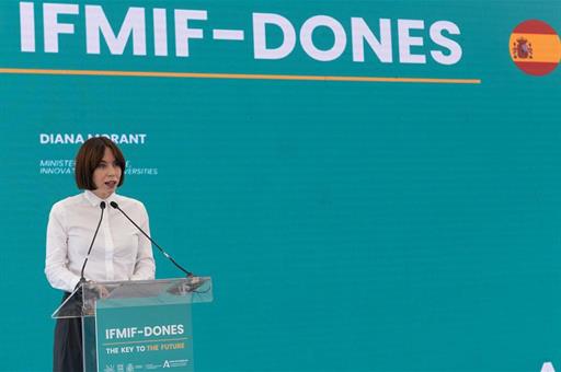 La ministra de Ciencia, Innovación y Universidades, Diana Morant, durante su intervención