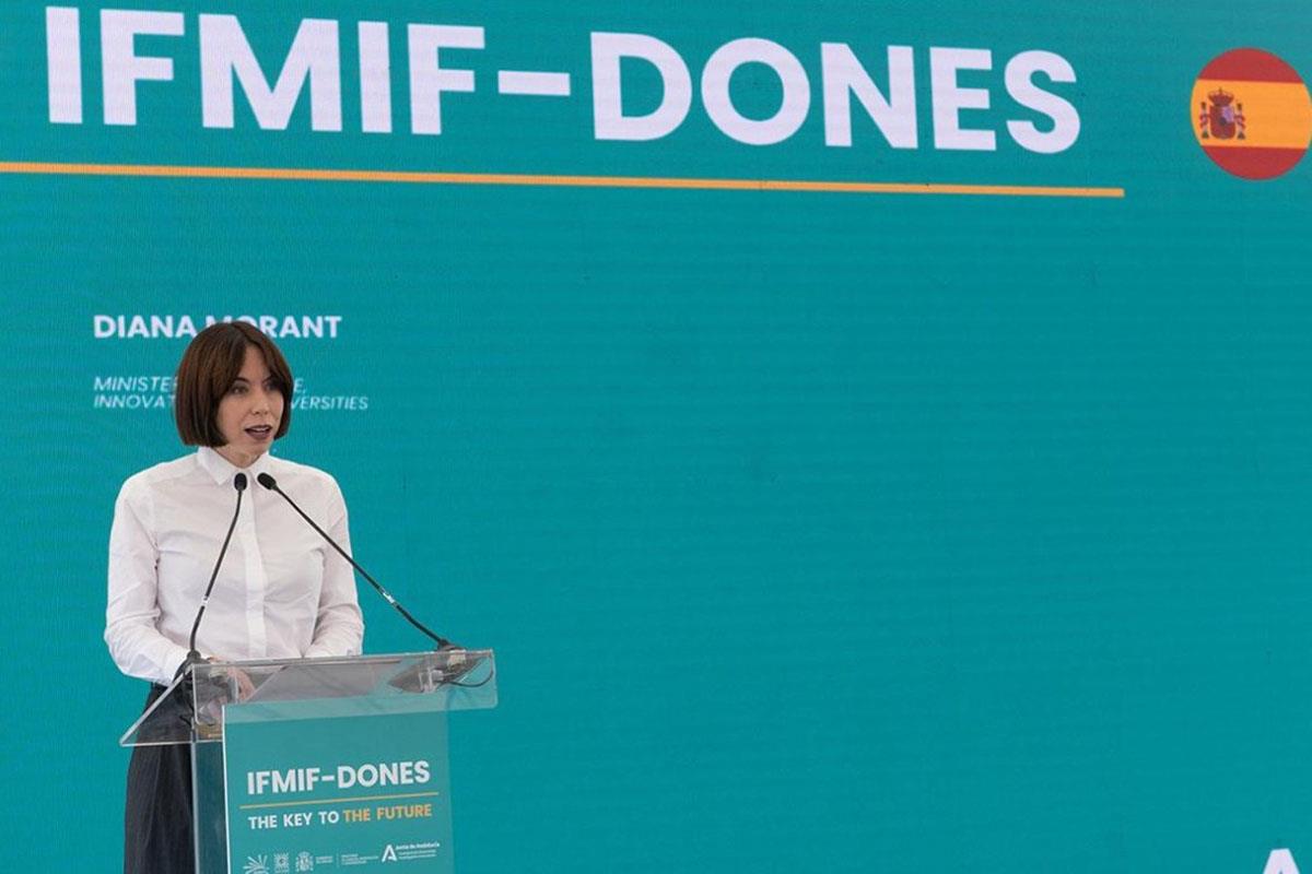 La ministra de Ciencia, Innovación y Universidades, Diana Morant, durante su intervención