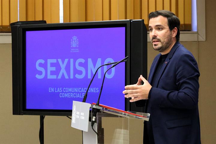Alberto Garzón durante su intervención en el acto