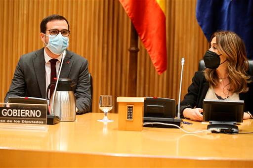 El ministro de Consumo, Alberto Garzón, durante su comparecencia en el Congreso 