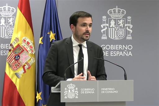 El ministro Garzón durante su intervención