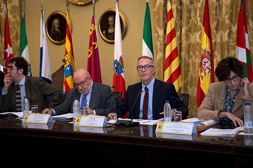 José Guirao en el transcurso de la reunión 