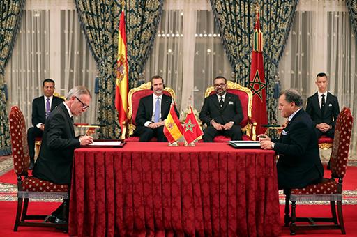 El ministro de Cultura y Deporte, José Guirao, durante la firma de memorandos de entendimiento con Marruecos