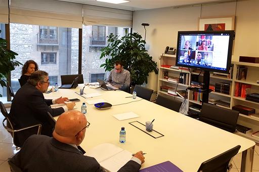 El ministro de Cultura y Deporte durane la reunión