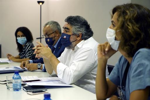 El ministro José Manuel Rodríguez Uribes durante la videoconferencia