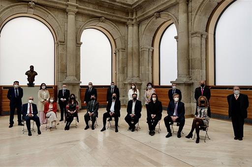 Foto de familia de los participantes en la firma del protocolo para la protección de los derechos de la propiedad intelectual