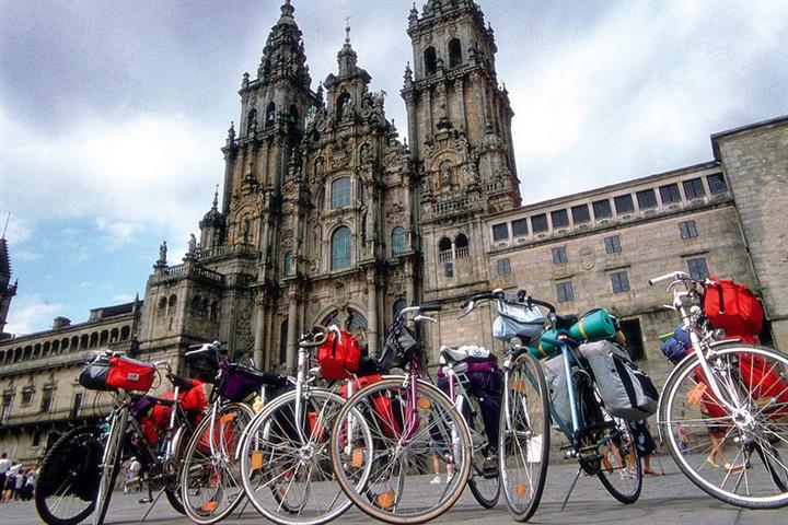 Bicicletas en la Plaza del Obradoiro