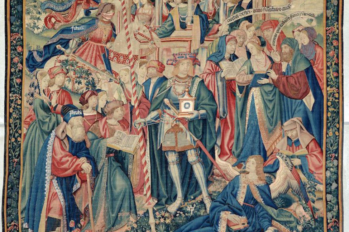 17/01/2024. Flemish tapestry 'The Triumph of Time. Flemish tapestry 'The Triumph of Time