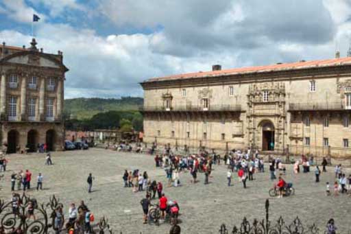 Plaza del Obradoiro, en Santiago de Compostela Plaza del Obradoiro, en Santiago de Compostela