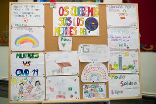 Dibujos de agradecimiento que env&iacute;an los ni&ntilde;os